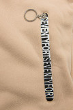 Kurzjacke mit Kapuze beige