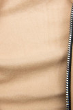 Verlängerte Sweatjacke mit Kapuze beige