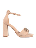 Beige Damen Sandalen mit hohen Absätzen