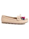Beige Wildleder Mokassins Boho mit Fransen