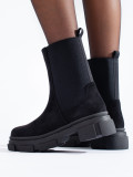 Chelsea-Stiefel aus Wildleder Schwarz