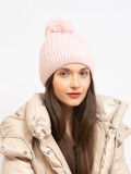 Bommelmütze Damen Rosa