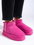 Rosa Wildleder Schneestiefel mit Plattform KENDALL