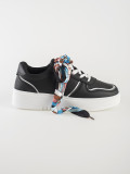 Schwarze Damen Sneaker mit Schnürung