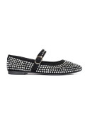 Schwarze Damen Ballerinas mit Nieten