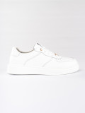 Weiße Damen Leder Sport Sneakers