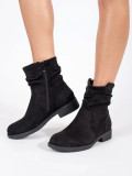 Schwarze Wildleder Stiefeletten