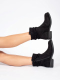 Schwarze Wildleder Stiefeletten