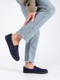 Blaue Slip-On Sneakers