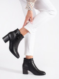 Schwarze Ankle Boots Sergio Leone mit Absatz