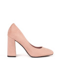 Beige Wildleder Pumps mit hohem Absatz
