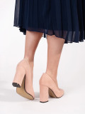 Beige Wildleder Pumps mit hohem Absatz