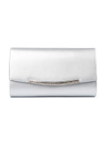 Silberne Clutch mit Kette
