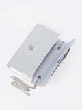 Silberne Clutch mit Kette