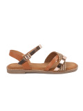 Braune Damen Sandalen mit flachem Absatz von Sergio Leone