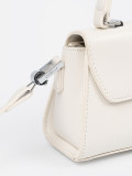 Helle beige kleine Handtasche mit Henkel