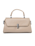 Beige kleine Handtasche mit Henkel