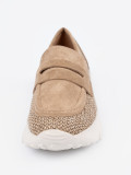 Beige Halbschuhe mit dicker Sohle