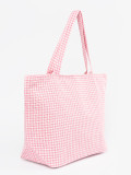 Rosa kariert Strandtasche