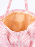 Rosa kariert Strandtasche