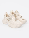 Hellebeige Sneakers mit dicker Sohle