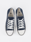 Damen Sneaker in Marineblau mit Plateau