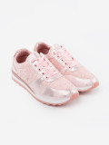Rosa Sneakers mit Blumenmuster