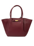 Elegante bordeauxfarbene Shopper-Tasche