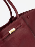 Elegante bordeauxfarbene Shopper-Tasche
