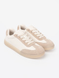 Weiß-beige Damen Sneakers