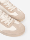 Weiß-beige Damen Sneakers