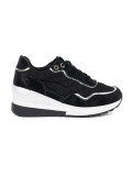 Schwarze Damen Sneakers mit Keilabsatz