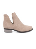Beige Stiefeletten mit Ausschnitten