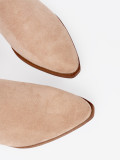 Beige Ankle Boots im klassischen Schnitt