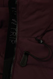 Damen-Winterjacke mit Kapuze FLURRY Pflaumenlila