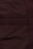 Damen-Winterjacke mit Kapuze FLURRY Pflaumenlila
