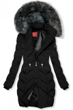 Jacke mit gestepptem Design schwarz