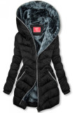 Winterjacke mit warmes Futter-Plüsch schwarz