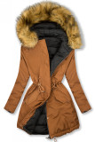 Winterjacke von LHD braun/schwarz
