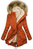 Warmer Parka mit Fleecefutter orange