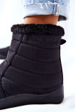 Schwarzer gefütterter Schneestiefel mit Plateau