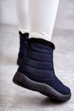 Gefütterte Snowboots mit Plateau, blau