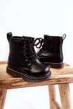 Schwarze Stiefelette aus Kunstleder mit Reißverschluss