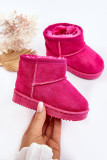 Gefütterte rosa Slip-on-Schneestiefel