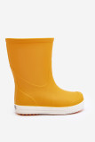 Gelber Gummistiefel mit Plattform und profilierter Innensohle