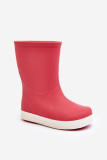 Rosa Gummistiefel mit Plateausohle