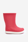 Rosa Gummistiefel mit Plateausohle