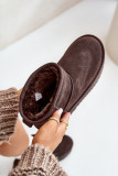 Braune Wildleder-Snowboots mit Plateau