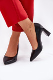 Elegante Pumps mit Blockabsatz, schwarz