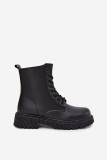 Schwarze gefütterte Ankle-Boots mit Reißverschluss